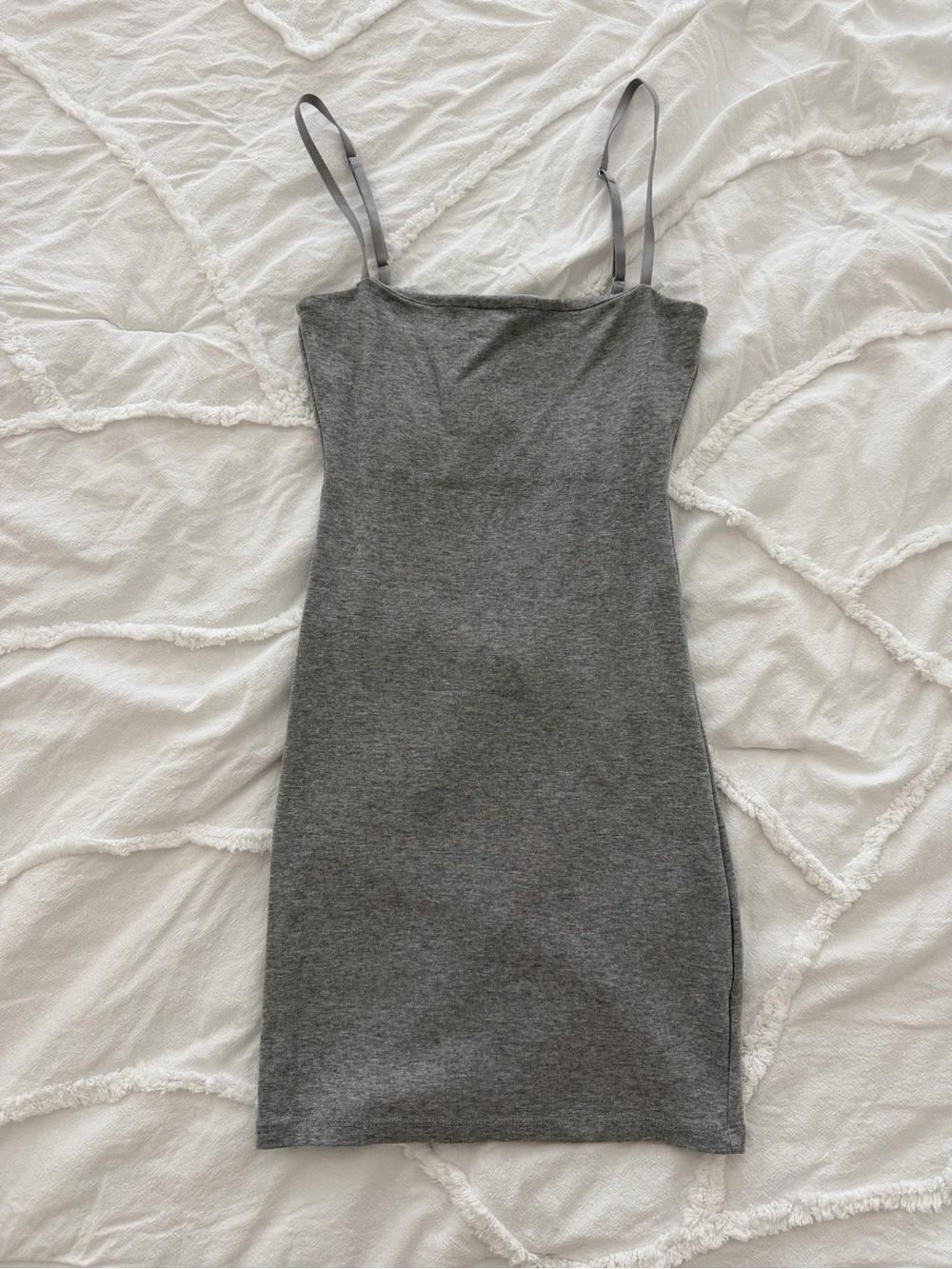 Zara Grey Bodycon Spaghetti Strap Dress